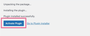 Activate Plugin button